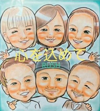 岐阜県-エステ＆ヘアサロンH-D-RUSH-1様スタッフ似顔絵