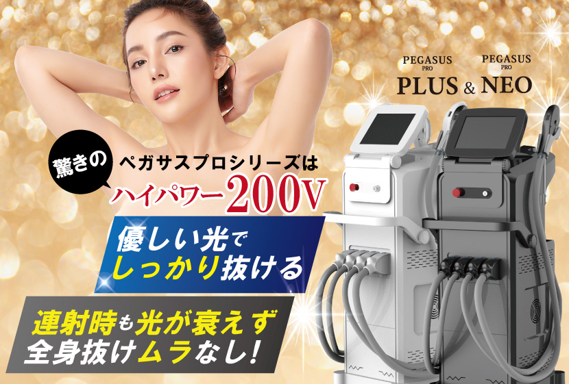 新型ペガサスプロシリーズは200Vハイパワーで抜けムラ無し