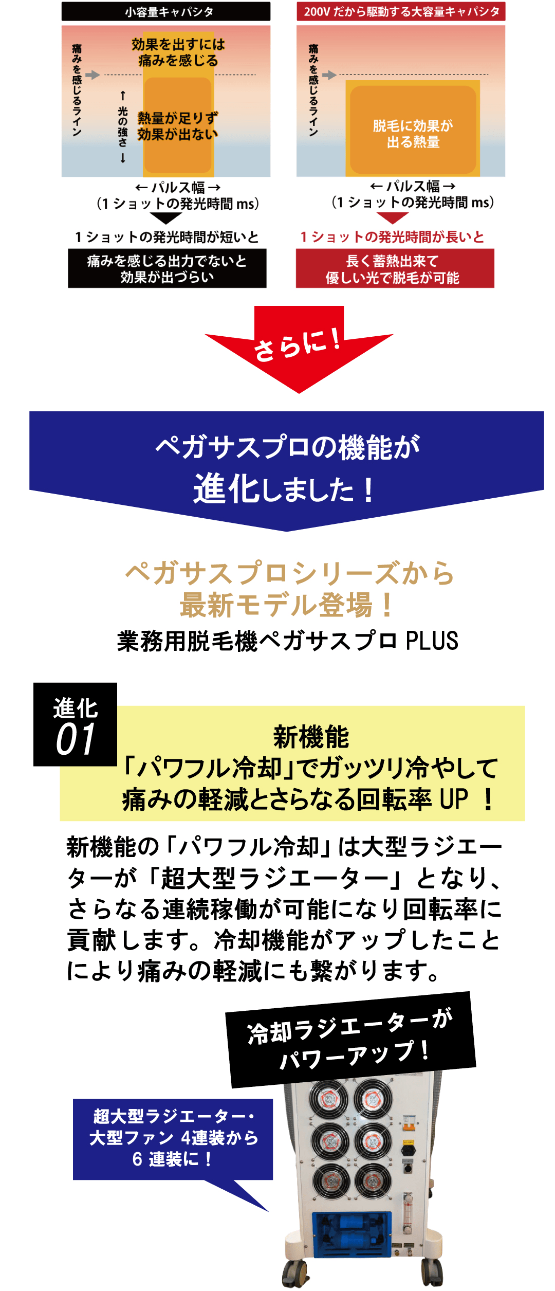 業務用脱毛機ペガサスプロPLUS製品情報